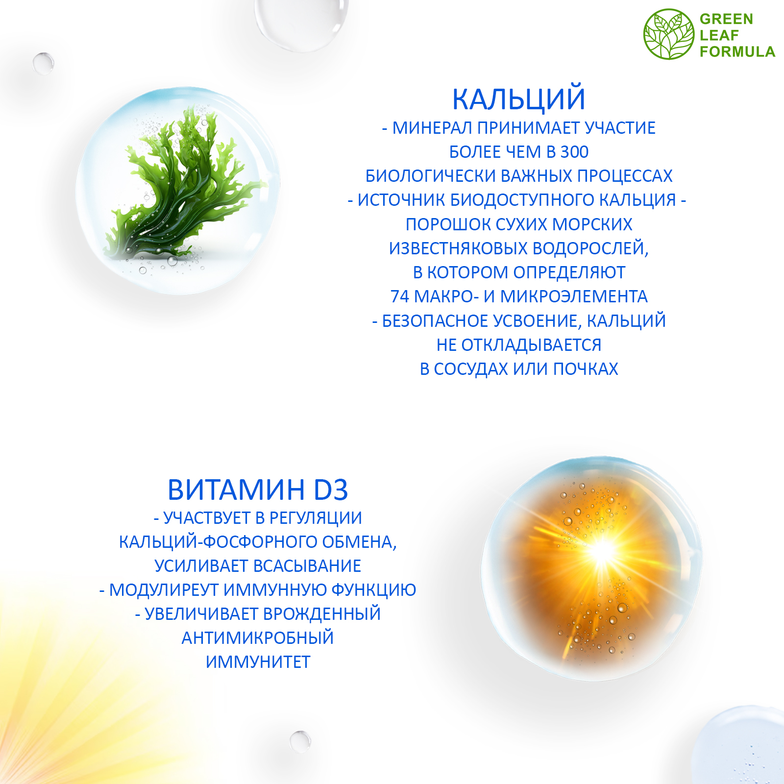 Calcium D3 Кальций Д3 Green Leaf Formula витамины для костей и суставов 2 банки по 60 таблеток - фото 5