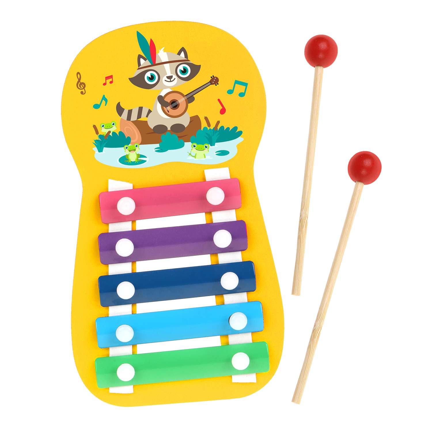Ксилофон Mapacha музыкальный инструмент развивающая игрушка для малышей. Звуки озера - фото 1
