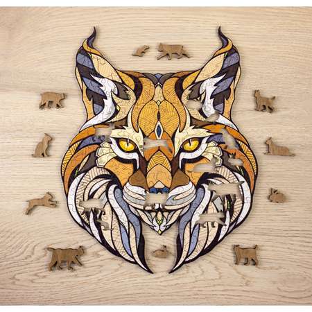 Деревянный пазл Eco Wood Art Рысь L 35x28 см