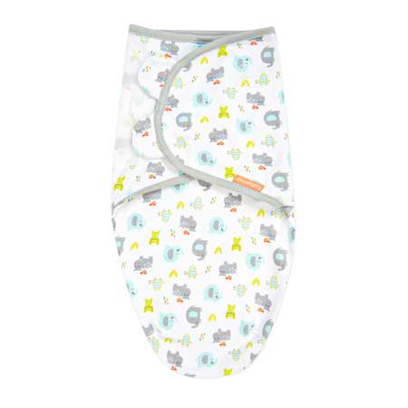 Конверт для пеленания Summer Infant SwaddleMe Сзверята на липучке S/M 59806