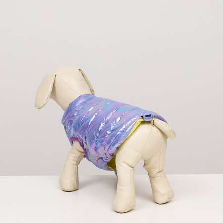 Куртка для собак Sima-Land двухсторонняя фиолетовая/жёлтая