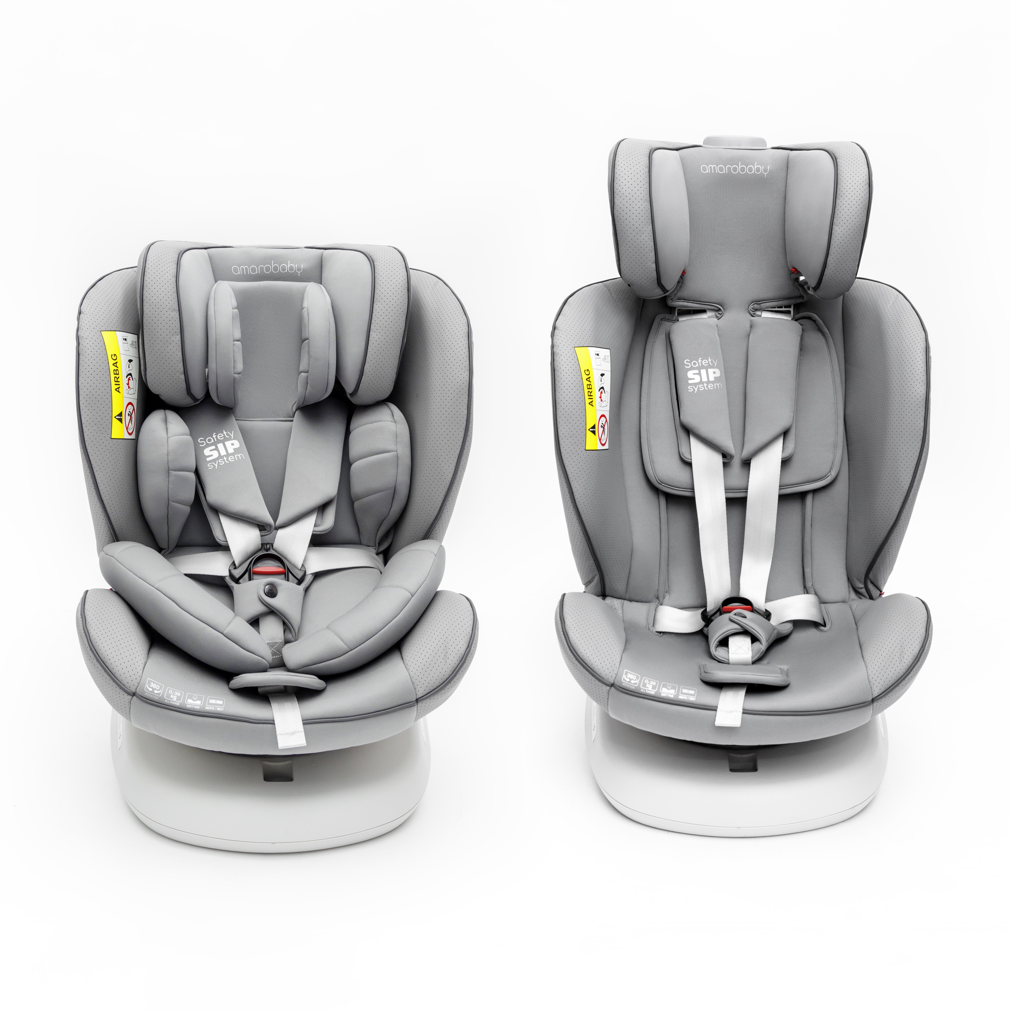 Автокресло Amarobaby Сhampion Isofix класс D группа 0+/1/2/3 Серый - фото 21