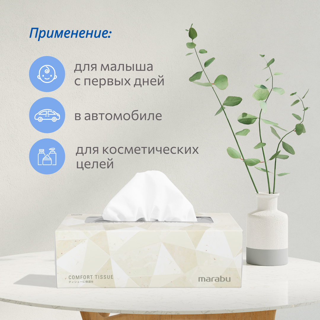 Салфетки бумажные MARABU Comfort Tissue 250 шт (5 упаковок) - фото 4
