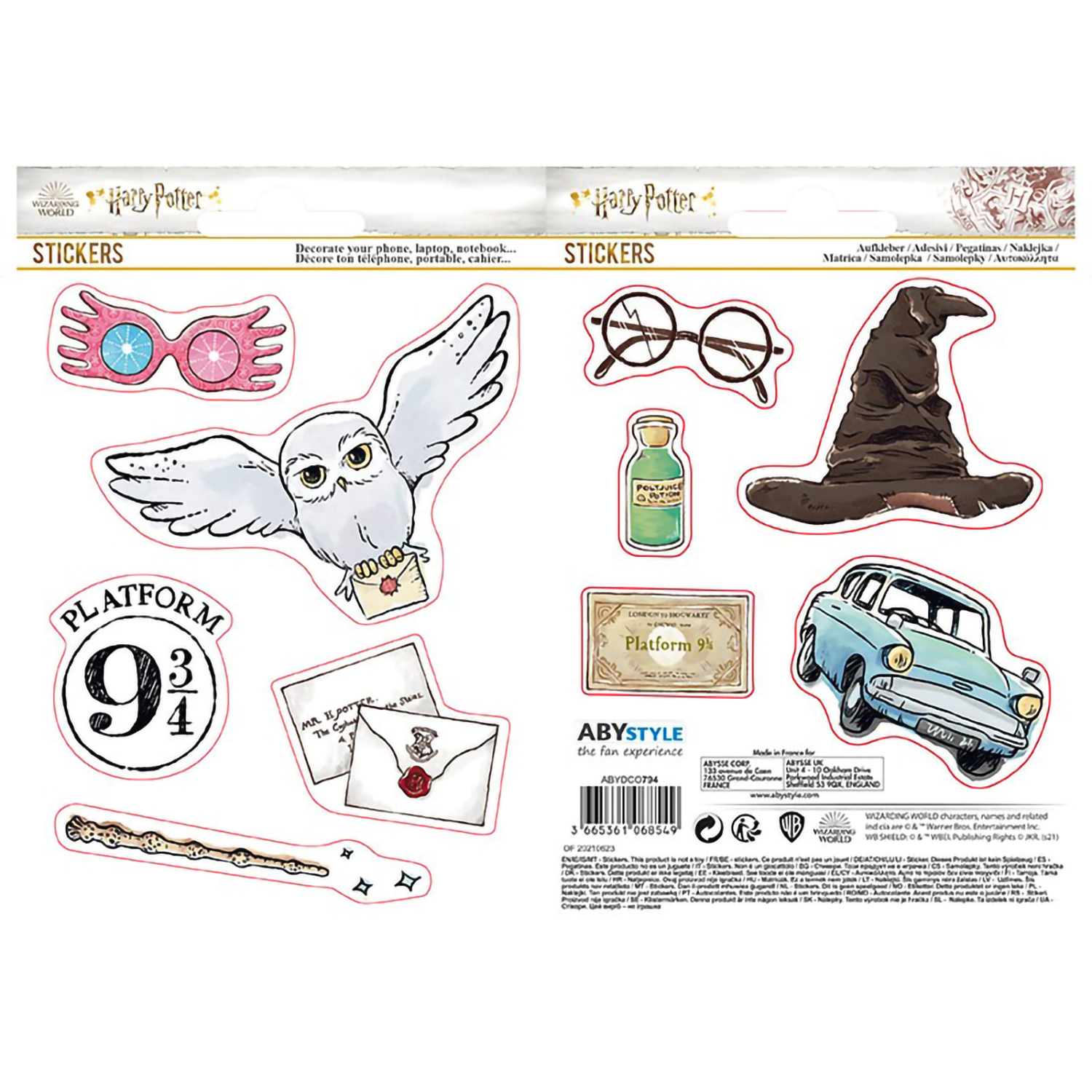 Наклейки ABYStyle Harry Potter - Stickers - 16x11cm/ 2 Planches - Magical Objects X5 ABYDCO794 - фото 2