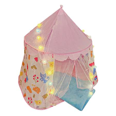 Набор для палатки SHARKTOYS детский коврик 100х135 см плюс шаровый свет гирлянда