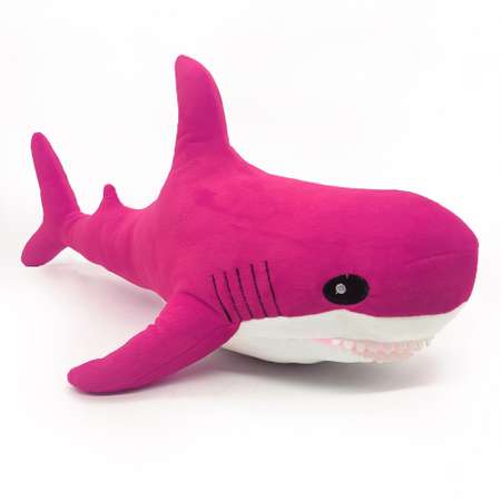 Мягкая игрушка МАЛЬВИНА Акула 50 см фуксия