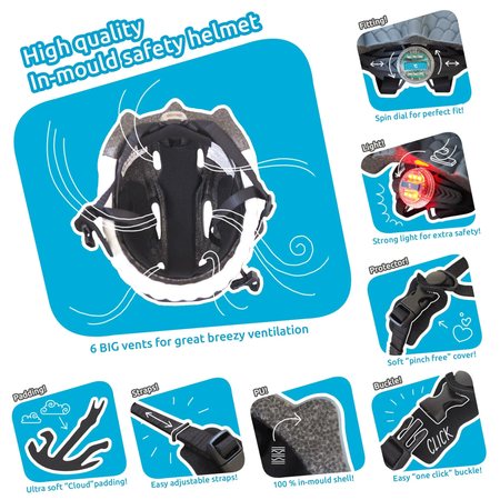 Шлем защитный Crazy Safety Black Dragon с механизмом регулировки размера 49-55 см