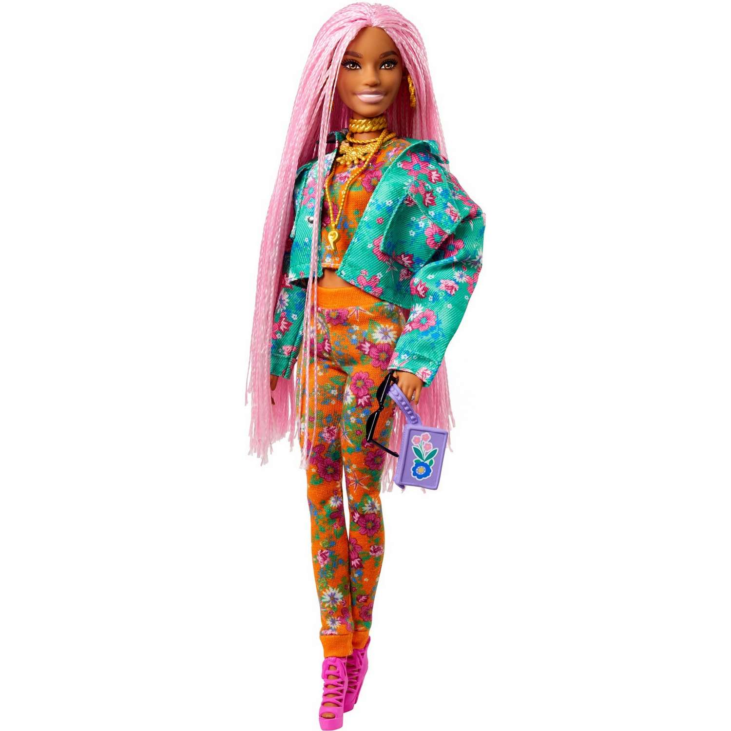Кукла Barbie Экстра с розовыми косичками GXF09 GXF09 - фото 5