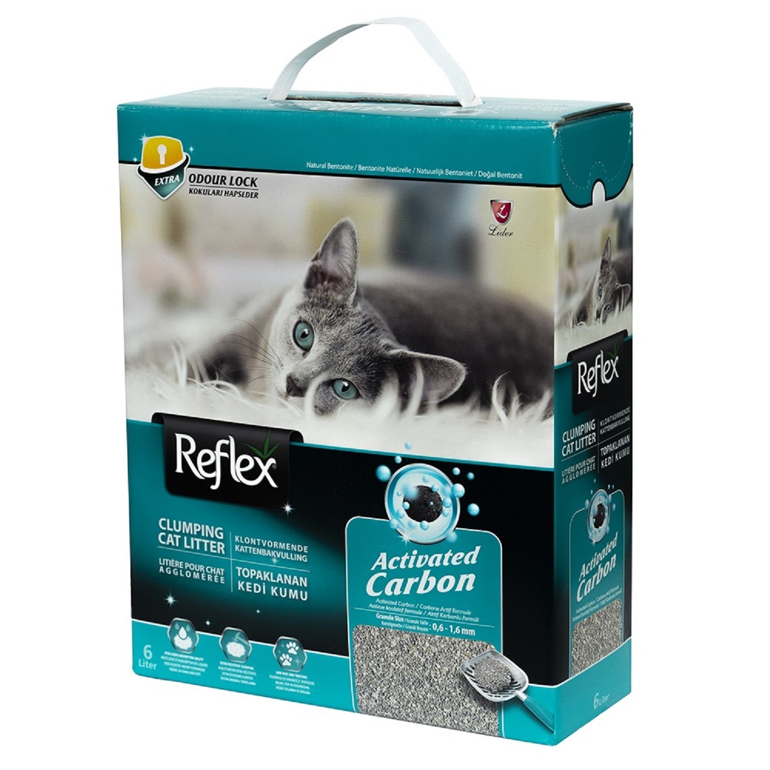 Наполнитель для кошачьего туалета Reflex комкующийся бентонитовый с повышенной впитываемостью 6л - фото 1