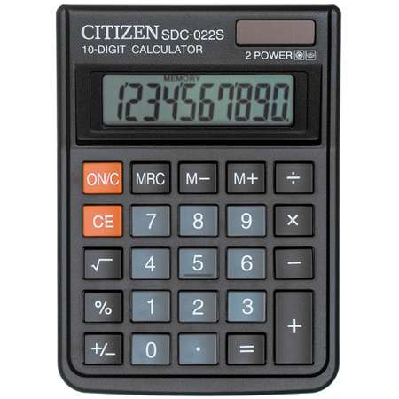 Калькулятор Citizen настольный компактный SDC-022S/022SR 10 разрядов