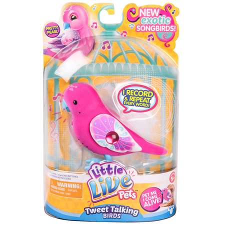 Птичка Little Live Pets Розовая с фиолетовыми крыльями (28238)