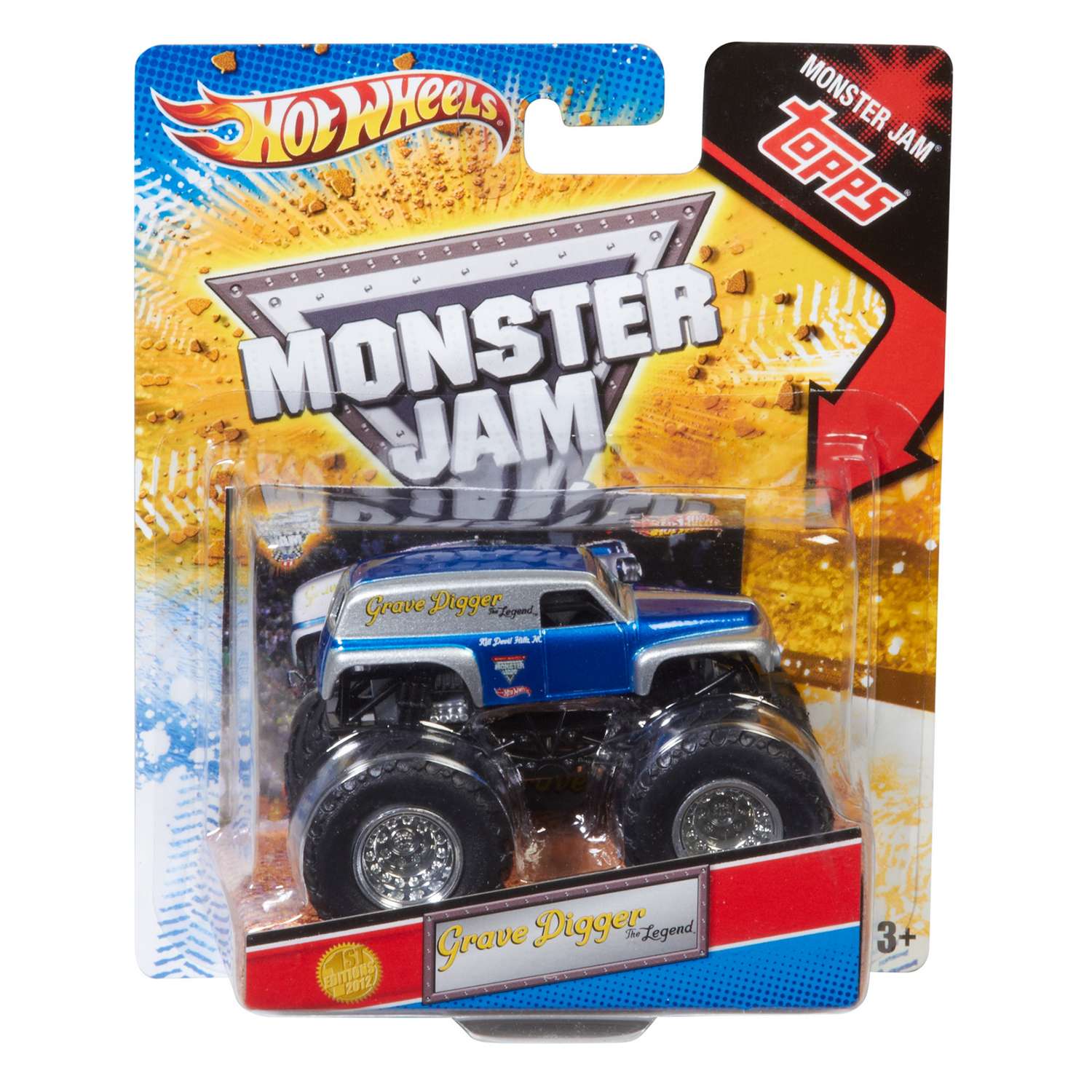 Машина Hot Wheels Monster Jam 1:64 Грейв Диггер W4153 21572 - фото 2