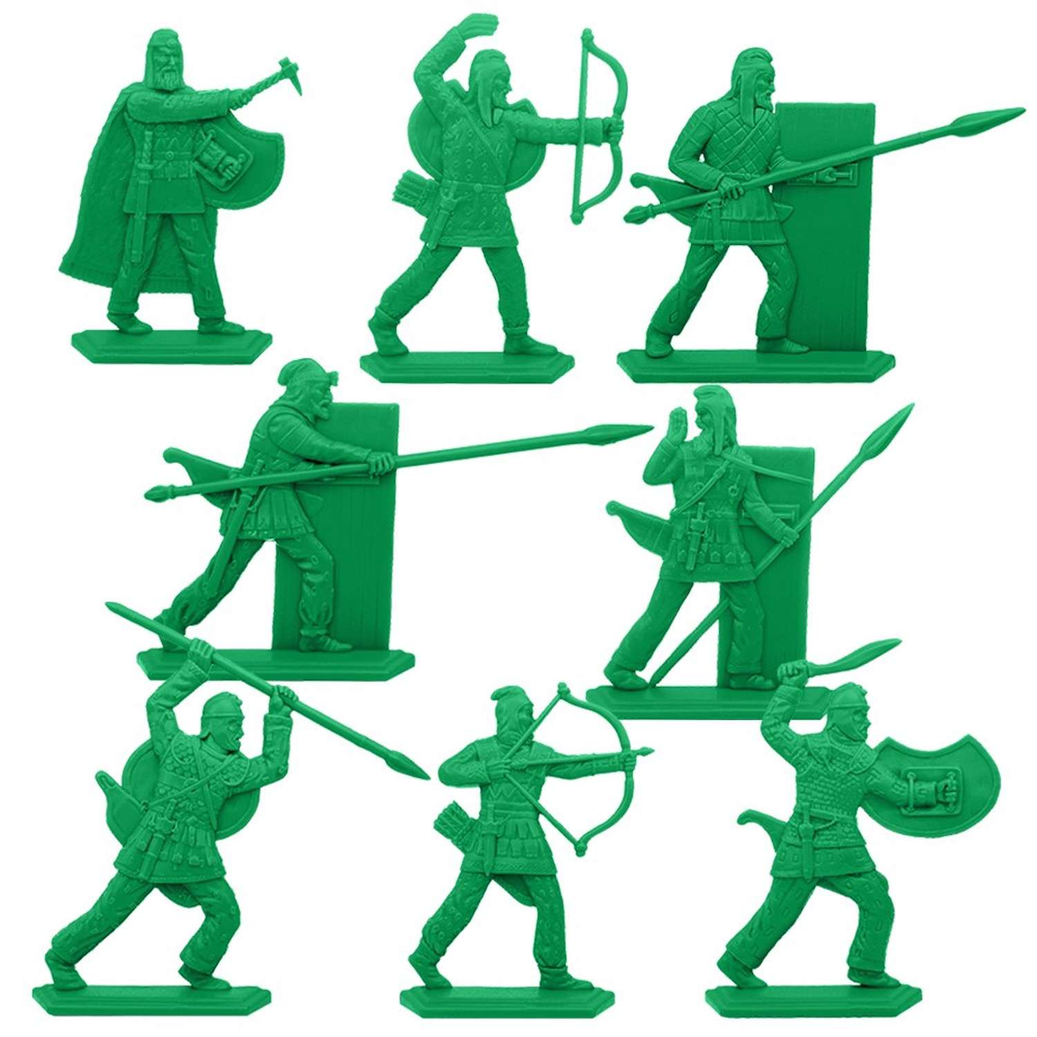 Набор солдатиков Воины и Битвы Персидские воины зеленый цвет - фото 1