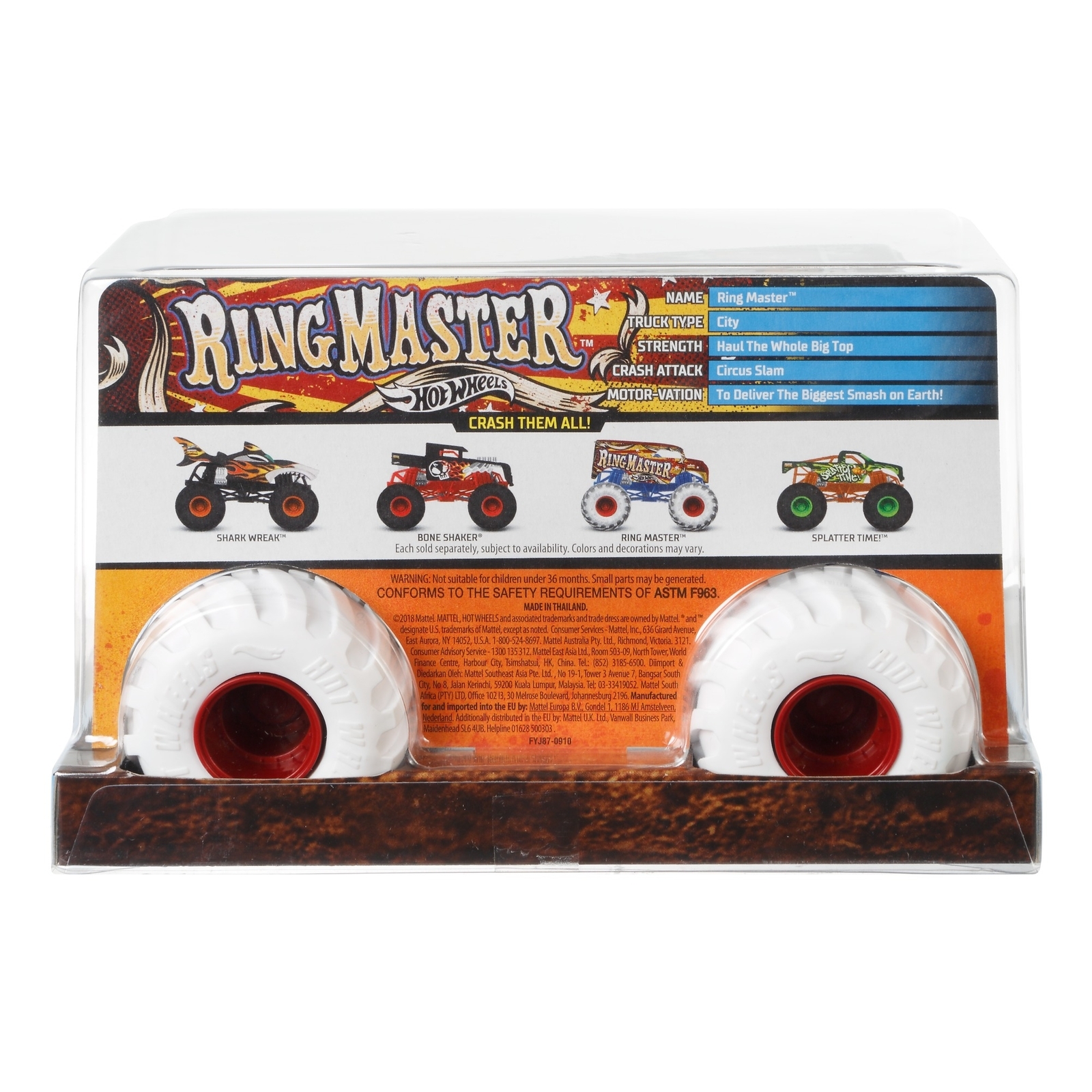 Автомобиль Hot Wheels Monster Tracks Мастер ринга 1:24 FYJ83 - фото 3