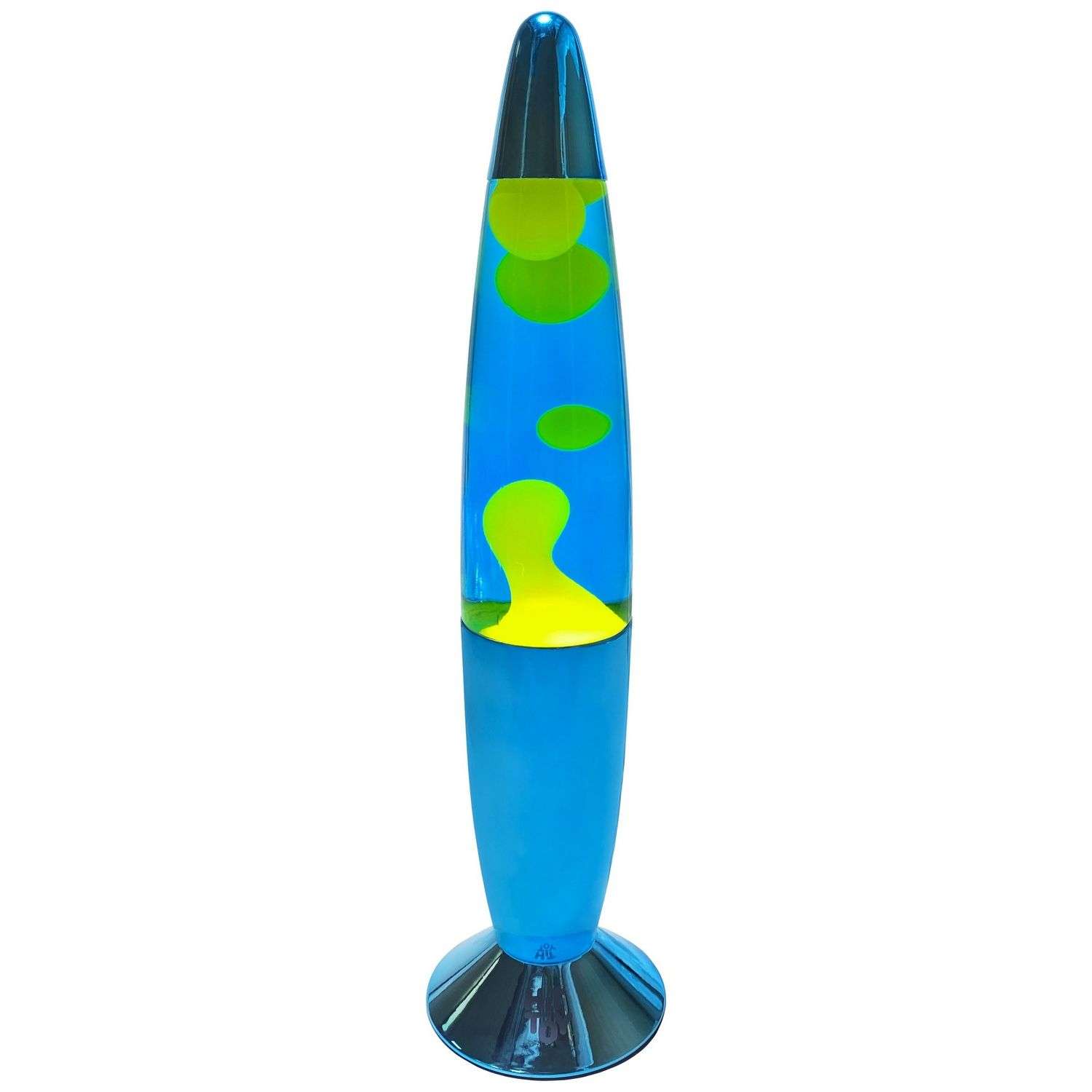 Светильник HitToy Лава-лампа 41 см хром синий/желтый - фото 1