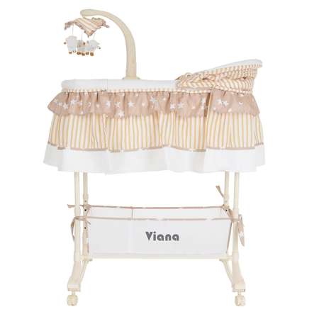 Колыбель Pituso 3в1 Viana на колёсах Stars Beige