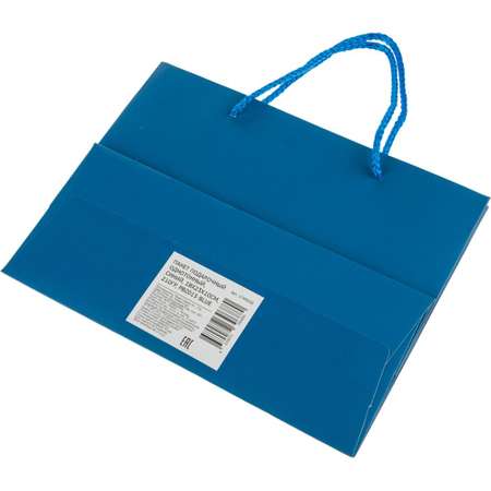 Пакет подарочный Комус однотонный синий 18x23x10см 210г blue 2 штуки