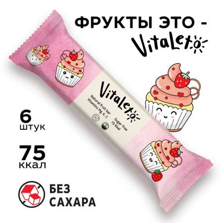 Фруктовый злаковый VitaLeto Клубничный десерт 6 шт х 30гр