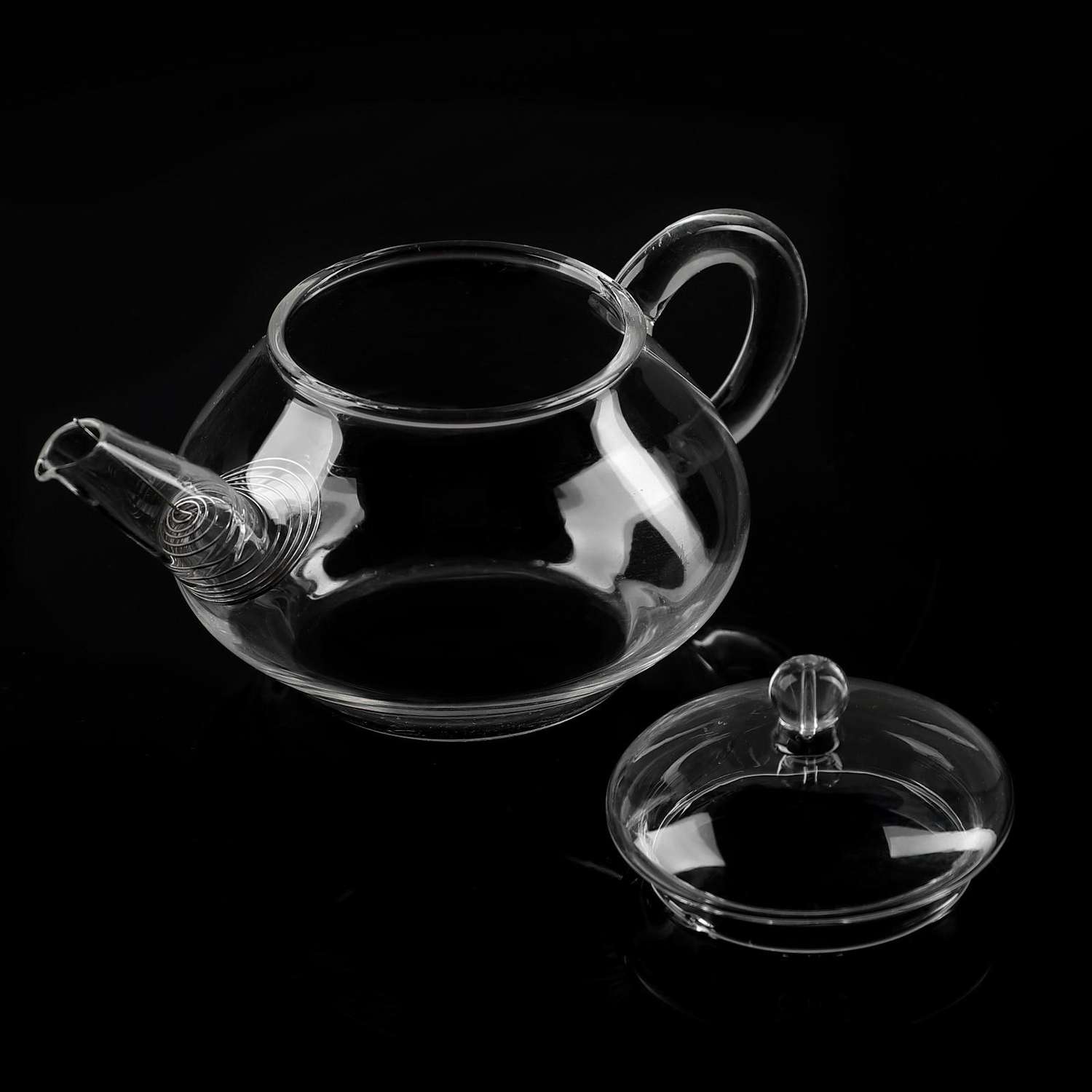 Чайник Доляна стеклянный заварочный с металлическим ситом «Дамбо» 250 мл - фото 8