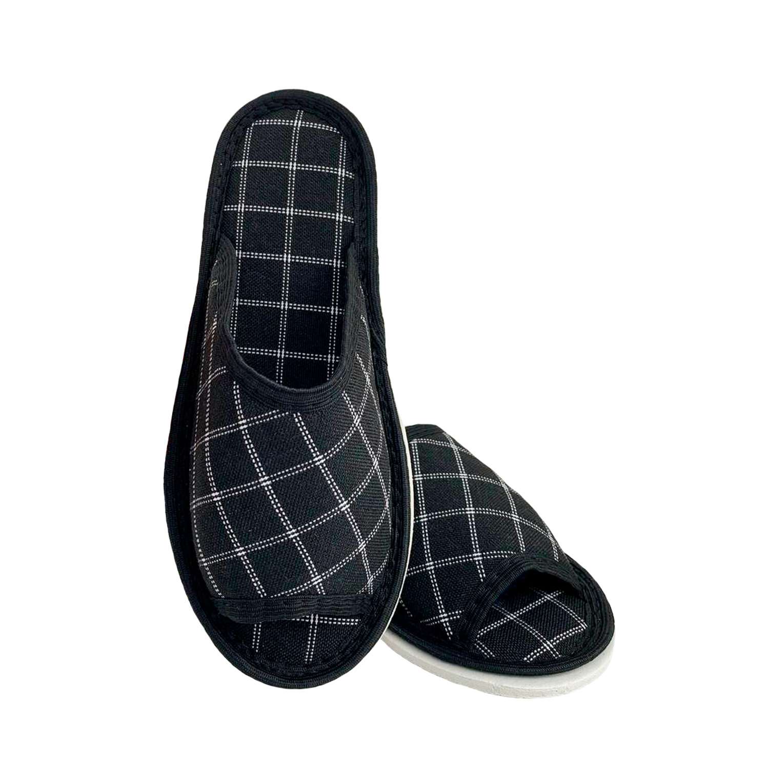 Тапочки IVShoes С-6ДШО(мл)-МР/квадрат/черный - фото 1