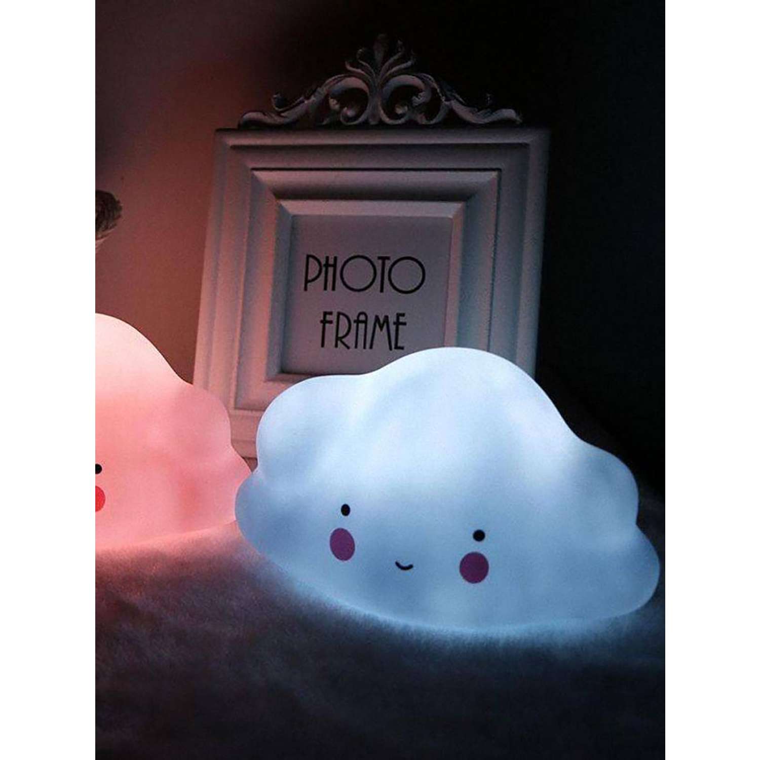 Лампа настольная светодиодная LATS ночник детский облако голубое - фото 9