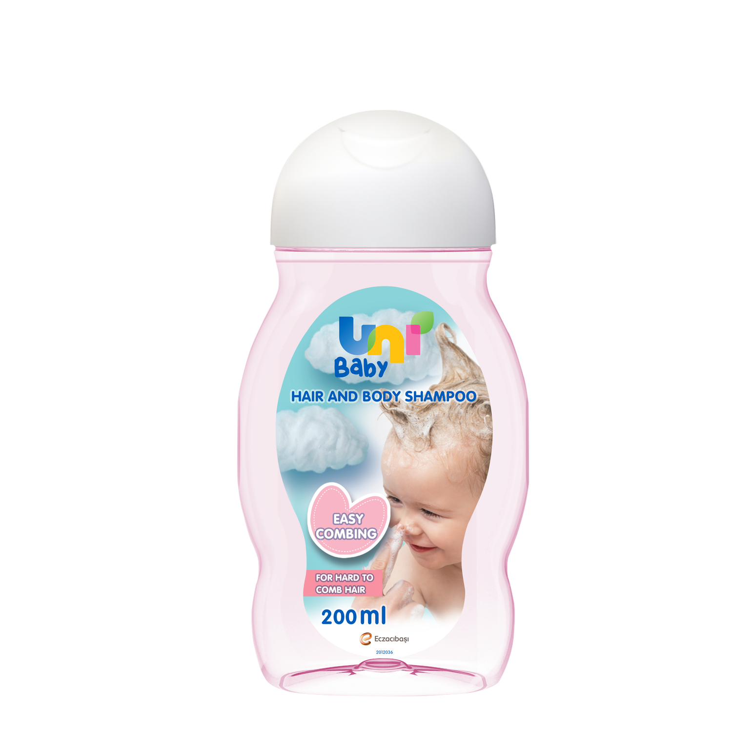 Шампунь для волос и тела Uni Baby Лёгкое расчесывание детский 200мл - фото 1