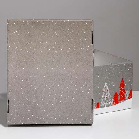 Складная коробка Дарите Счастье «Новогоднее поздравление». 31.2×25.6×16.1 см