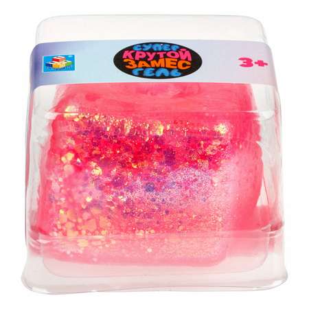 Игрушка-антистресс Крутой замес Супергель Куб 5 см розовый