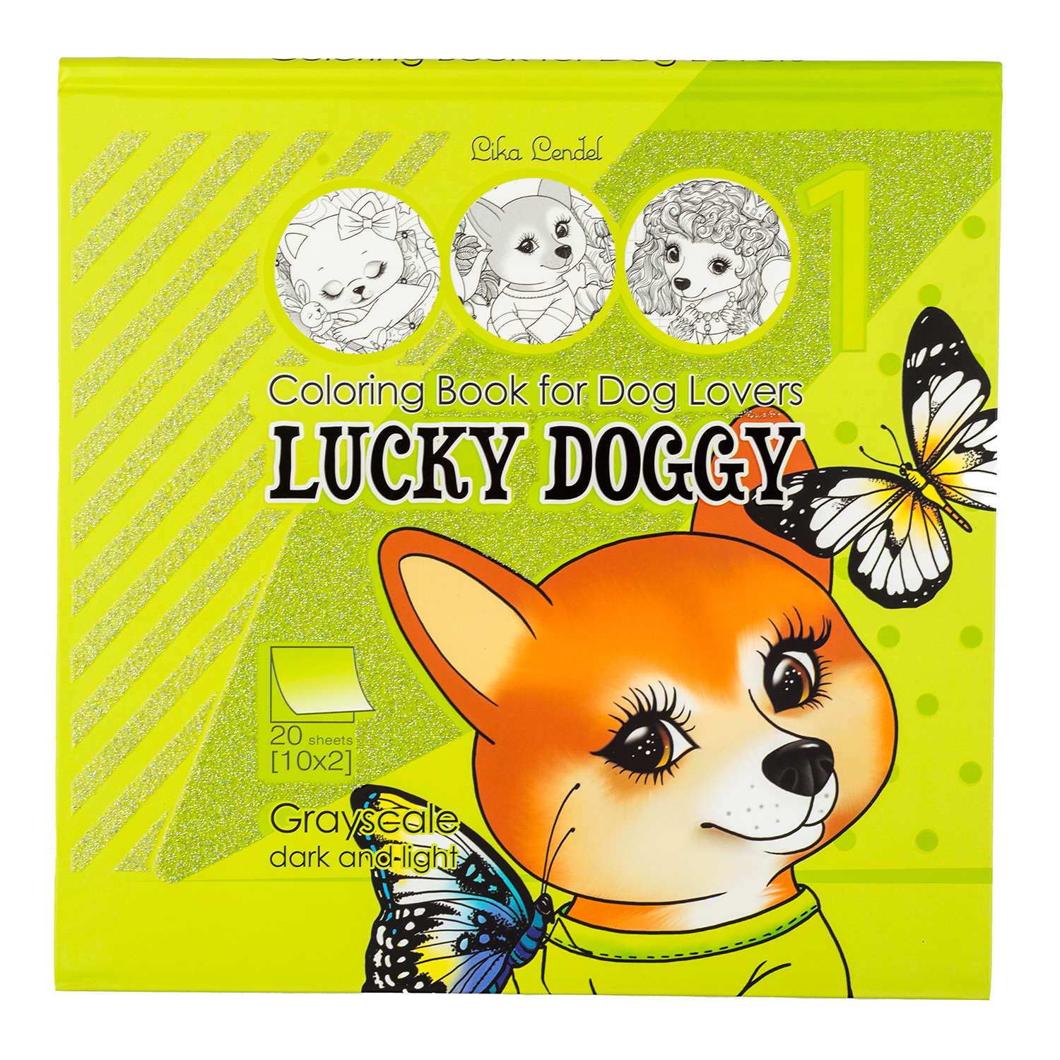 Раскраска-антистресс Art Studio of Happiness с эффектом 2D Lika Lendel - Lucky Doggy. Собаки 21293 - фото 1