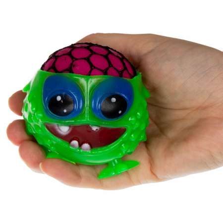 Антистресс игрушка для рук 1TOY Инопланетянин мялка жмякалка сквиш для детей взрослых зеленый