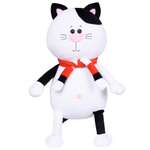 Мягкая игрушка KULT of toys Плюшевый котик Томас черно-белый 35 см