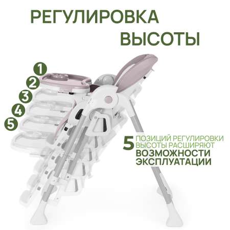 Стульчик для кормления ZEEDIS Relaxy 3в1 качели шезлонг серый S2-M