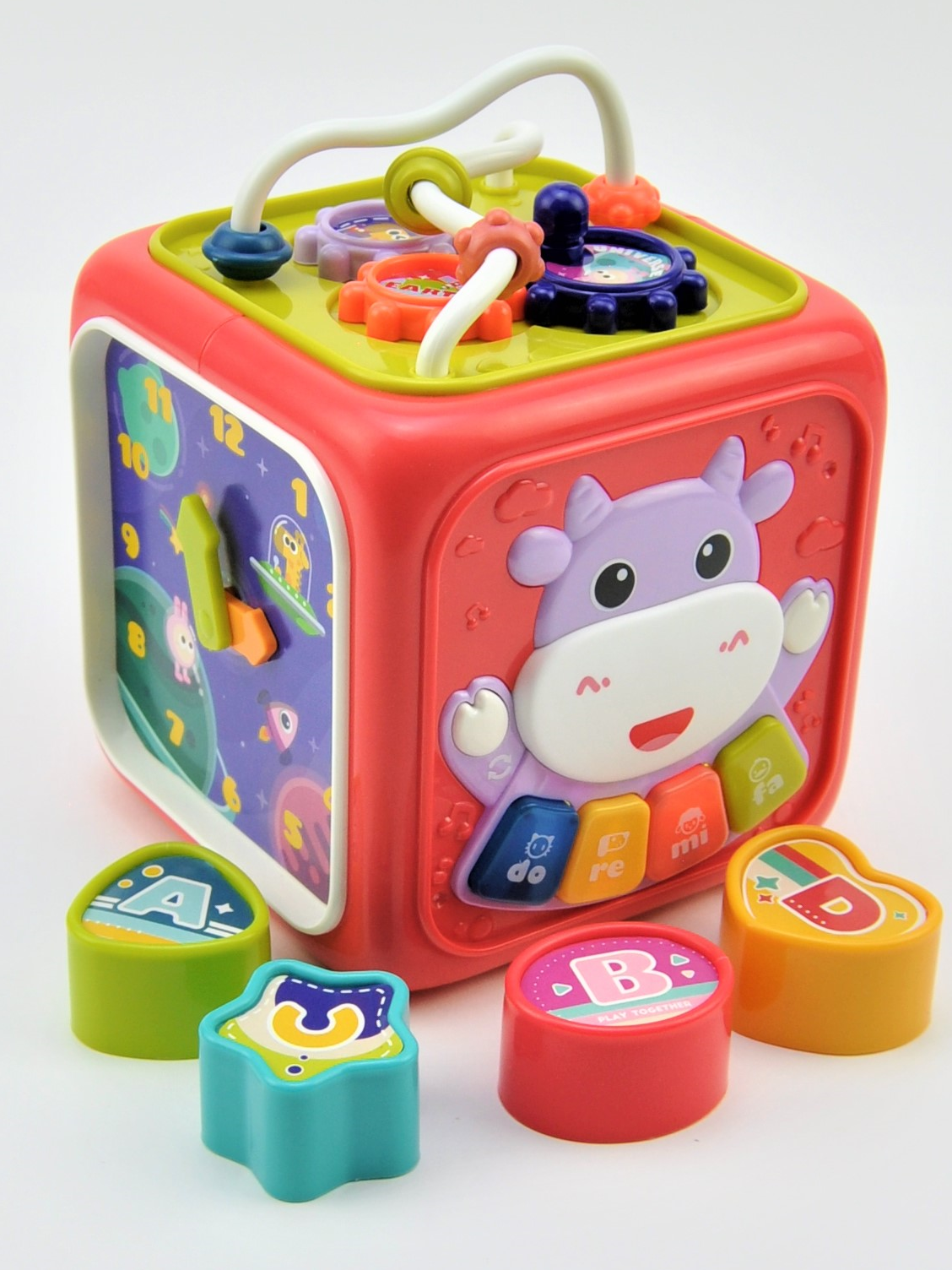 Развивающая игрушка GRACE HOUSE для малыша 6 в 1 Бизиборд Сортер Кубик - фото 1