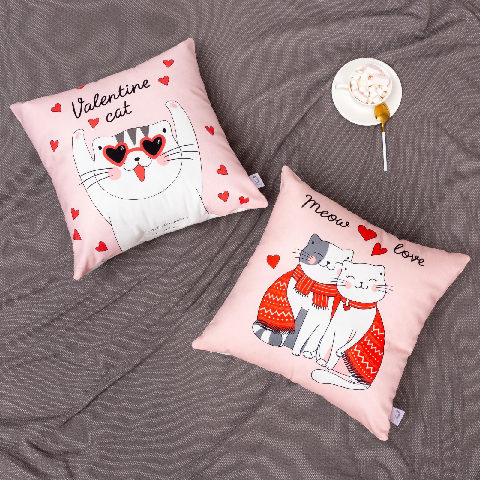 Подушка Этель Valentine cat 40*40 - фото 4