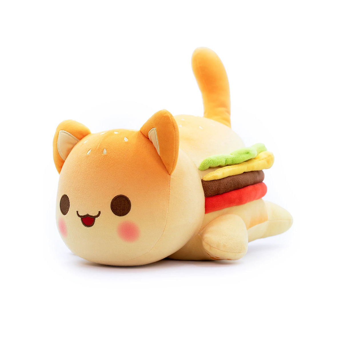 Мягкая игрушка-подушка Михи-Михи кот Гамбургер Hamburger cat 25 см купить  по цене 1190 ₽ в интернет-магазине Детский мир