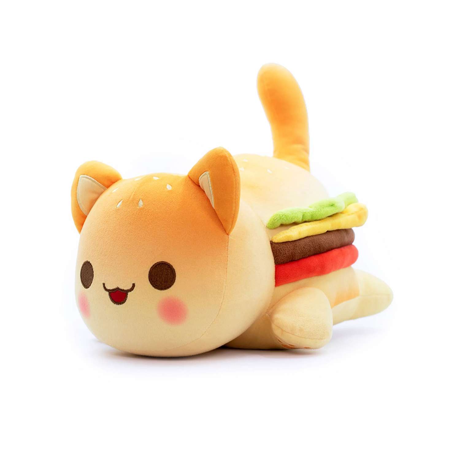 Мягкая игрушка-подушка Михи-Михи кот Гамбургер Hamburger cat 25 см - фото 1