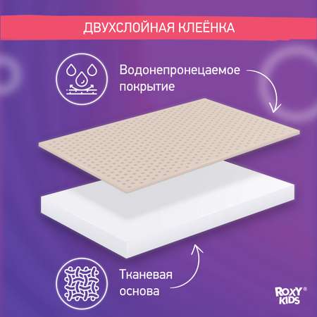 Клеенка подкладная ROXY-KIDS с ПВХ покрытием 70*100см цвет серо-бежевый