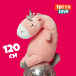 Мягкая игрушка TOTTY TOYS Единорог-сплюшки розовая 120 см