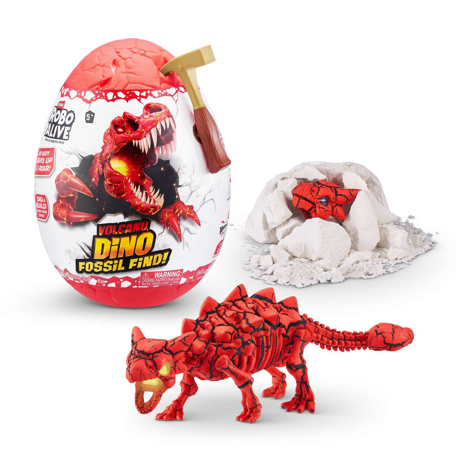 Набор игровой Zuru Robo Alive Dino Fossil Volcano Яйцо в непрозрачной упаковке (Сюрприз) 71116 - фото 4