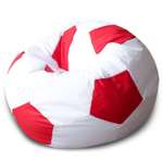 Кресло-мешок DreamBag Мяч Бело-Красный Оксфорд