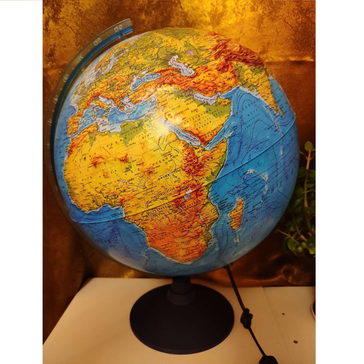 Глобус Globen Земли физический рельефный с LED-подсветкой 32 см - фото 7