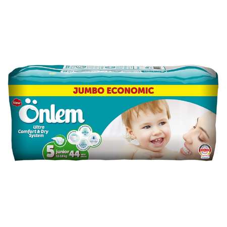 Детские подгузники Onlem Classik 5 (11-18 кг) jumbo 44 шт в упаковке