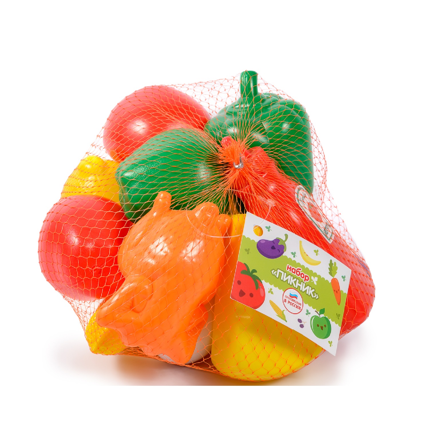 Набор игрушечных продуктов Green Plast овощи фрукты для детской игровой кухни - фото 3