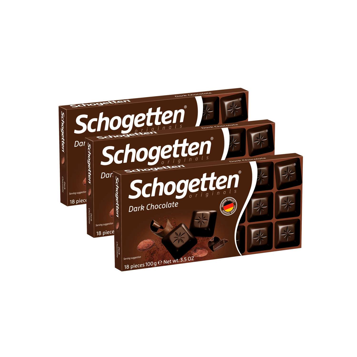Плиточный шоколад Schogetten темный Dark 3 шт х 100 г - фото 1