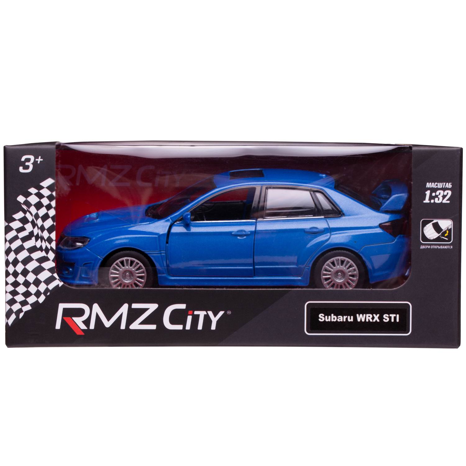 Машина металлическая RMZ City 1:32 SUBARU WRX STI инерционная, Цвет Синий