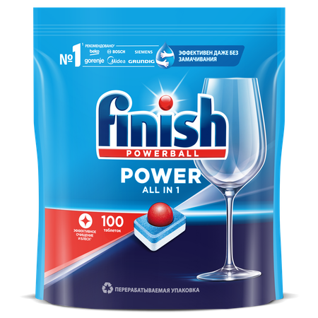 Таблетки для ПММ Finish Power 100 штук