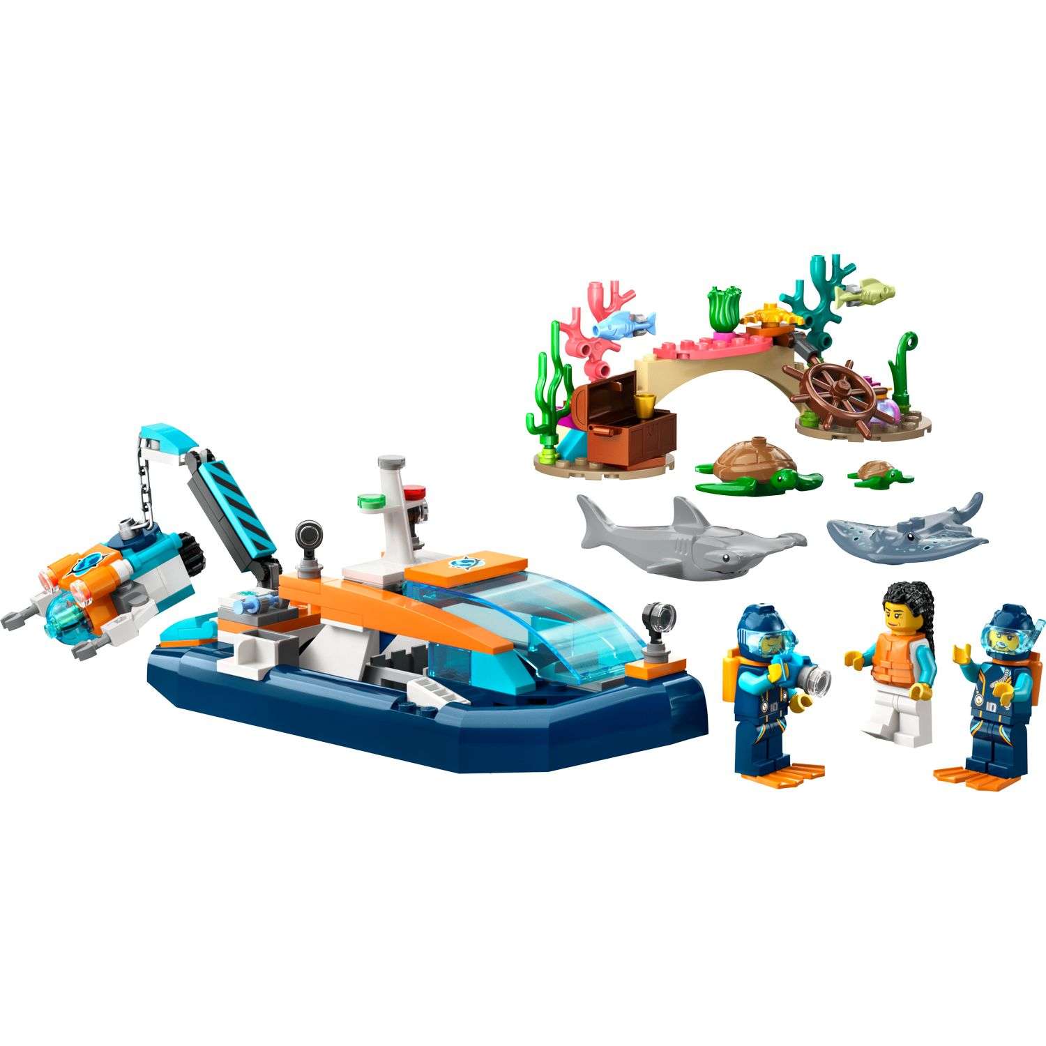 Конструктор LEGO City Explorer Diving Boat 60377 - фото 2