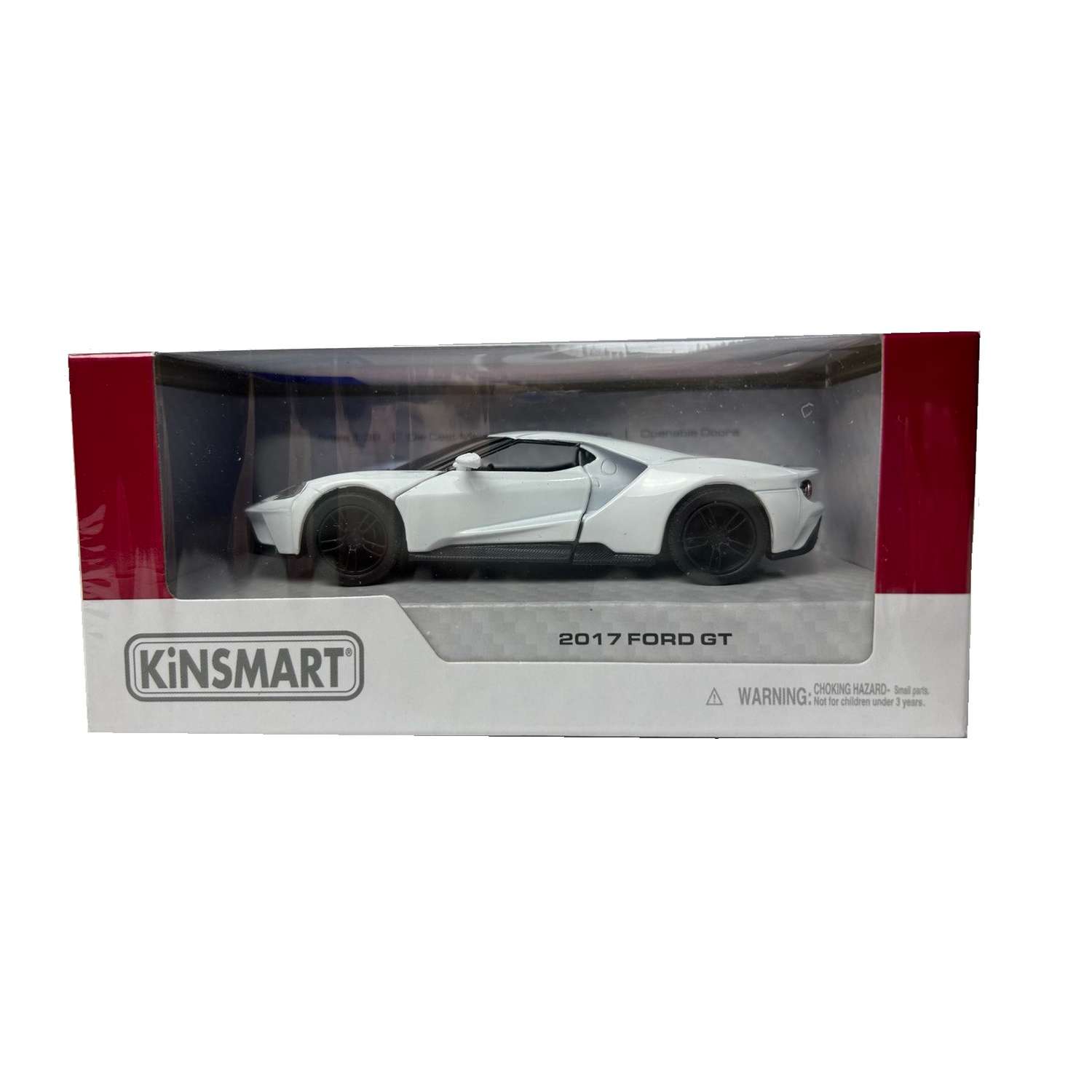 Модель KINSMART Форд GT 2017 1:38 белая КТ5391/4 - фото 3