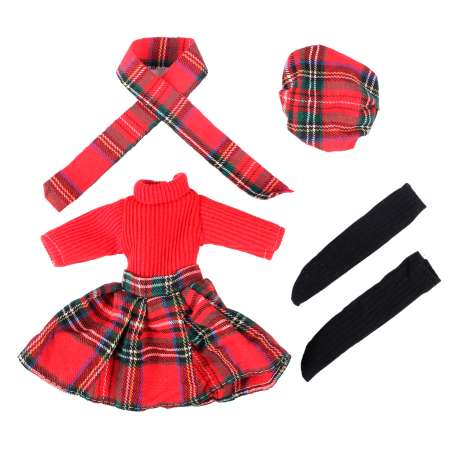 Комплект одежды для куклы Little Mania красный