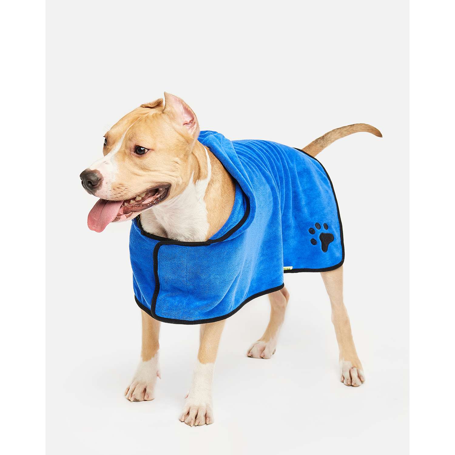 Полотенце-халат для собак Zoozavr 60см Синий - фото 1